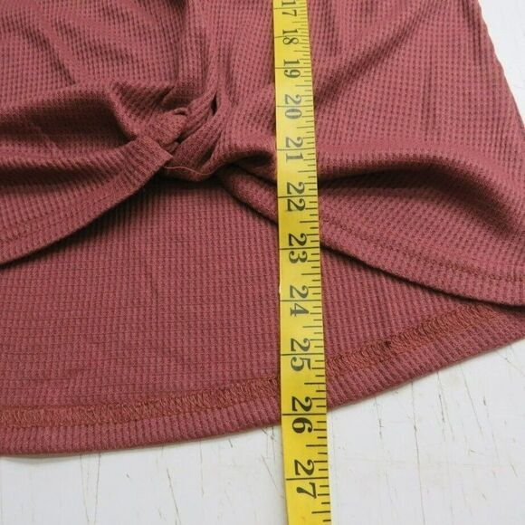 Souq Fone Knot Front Sleeveless Tanktop Shirt Women's Size Large Red Athletic - Picture 10 of 10